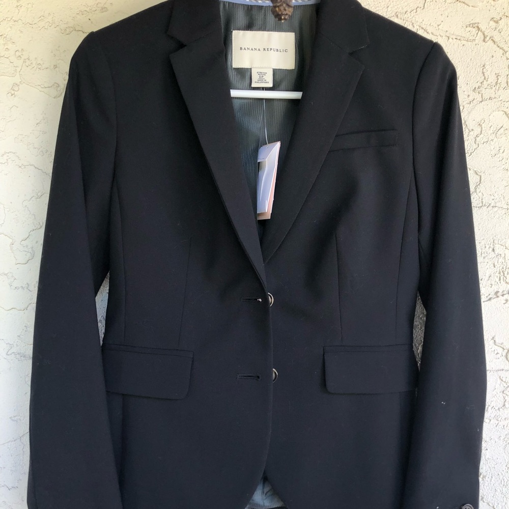Banana Republic Black Blazer - 0P - NEW W/ TAGS